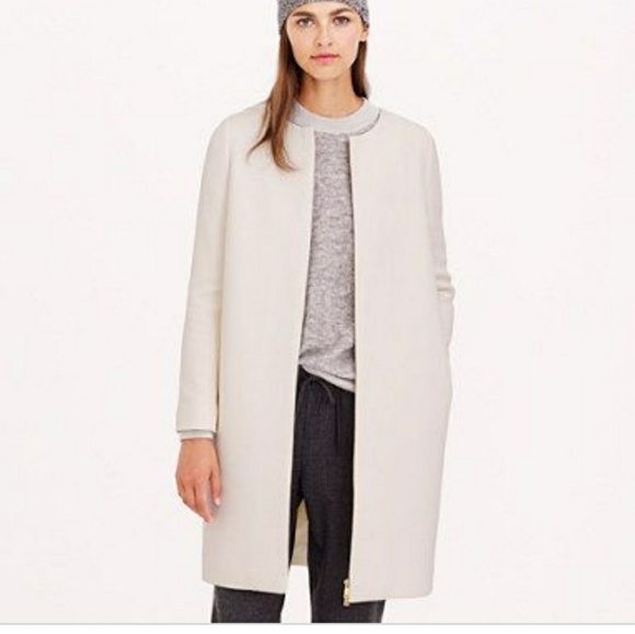 J crew collarless coat Clearance